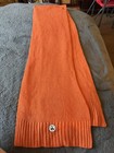 JOTT Orange Acrylic Ribbed Knit Rectangle Scarf Lightweight Logo Patch — photo 5