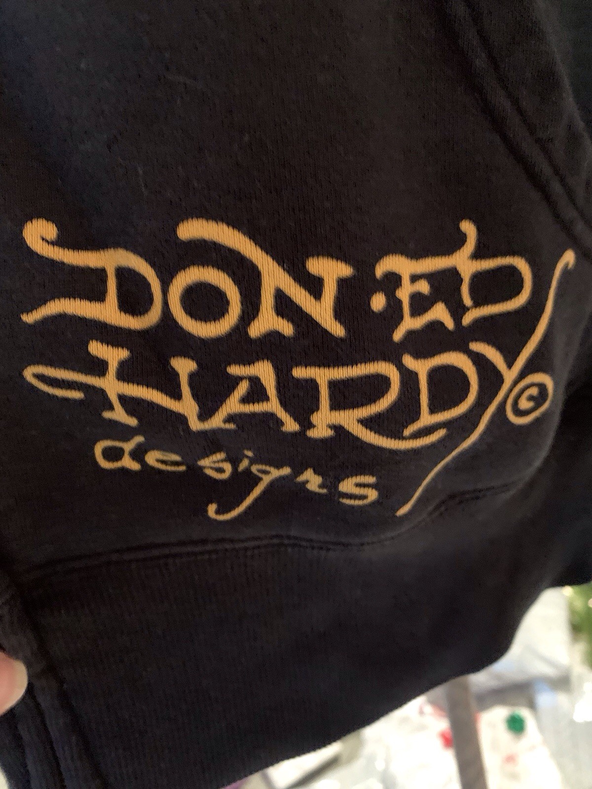 Vintage Don Ed Hardy by Christian Audigier Full Graphic Zip Up Sweat Shirt Sz L image 3
