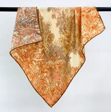 70% Cashmere 30% Silk Square Shawl 68X68cm rainforest Print Scarf Bandann wrap 