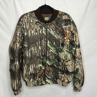 #ad #ad Cabelas Camo Bomber Jacket Men’s Sz XL Quilt Lined Thinsulate Camouflage Hunting $44.99