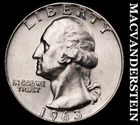 1963-D Washington Quarter- Silver- Choice Gem Brilliant Unc Luster #J7388
