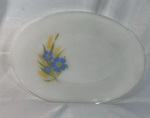 Vintage Fire King Forget Me Not 12 Inch Serving Platter B9