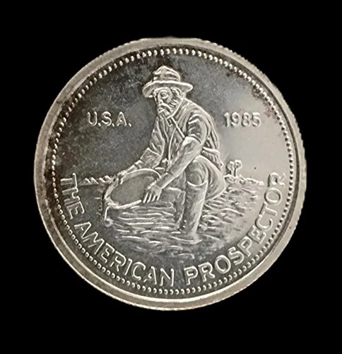 1985 Engelhard Prospector .999 Silver 1/10th Oz. Fractional Art Bullion RARE