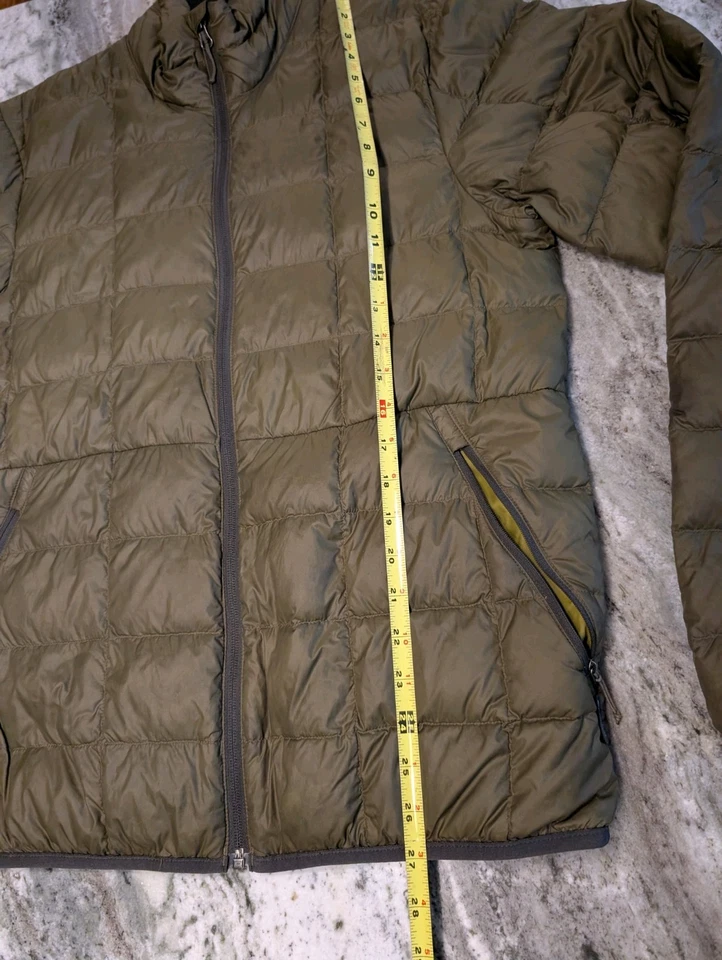 REI Co-op Jacket Men's Size S Khaki Green Puffer 80% Down Insulated Quilted - Image 4 of 4