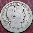 1896 S Barber Half Dollar 50c Circulated #100964