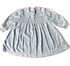 Vintage Baby Girls Polly Flinders Smocked Dress