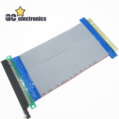 Flexible Single Slot PCI-Express 16X Riser Card Extender Extension Ribbon Cable
