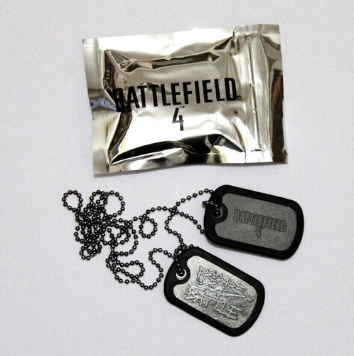 Battlefield 4 Promo (2) Dog Tags (1) Chain EA Xbox 360 One PS4 PS3 PC NUOVO SIGILLATO - Foto 2 di 2