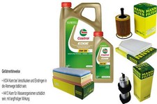 INSPEKTIONSKIT FILTER CASTROL 6L ÖL 5W30 für Audi A4 Avant 8K5 B8 2.0 TDI