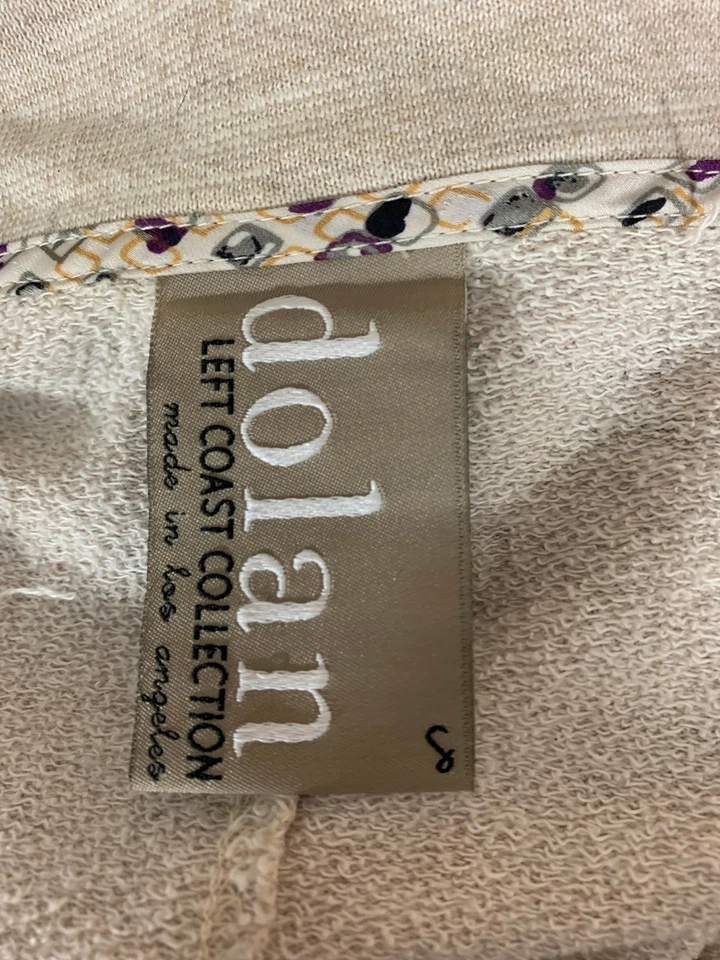 DOLAN Anthrpologie Beige Azul Mezcla Algodón Boucle' Cárdigan Chaqueta Suéter S Foto 4 de 4