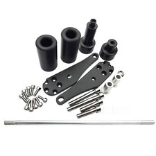 No Cut Frame Slider Crash Protector Black Delrin For 2006 2007 Kawasaki Zx10R