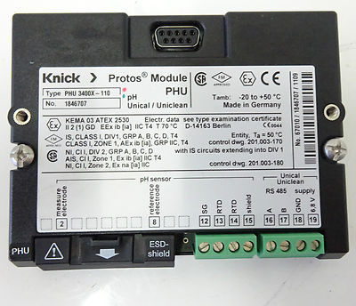  Grundgerät Knick Protos Module PHU 3400X -110 Ex Software Version 9.3 Messgerät