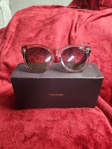 New Tom Ford Wallace FT TF870 45P Shiny Light Brown Sunglasses Authentic - Picture 1 of 6