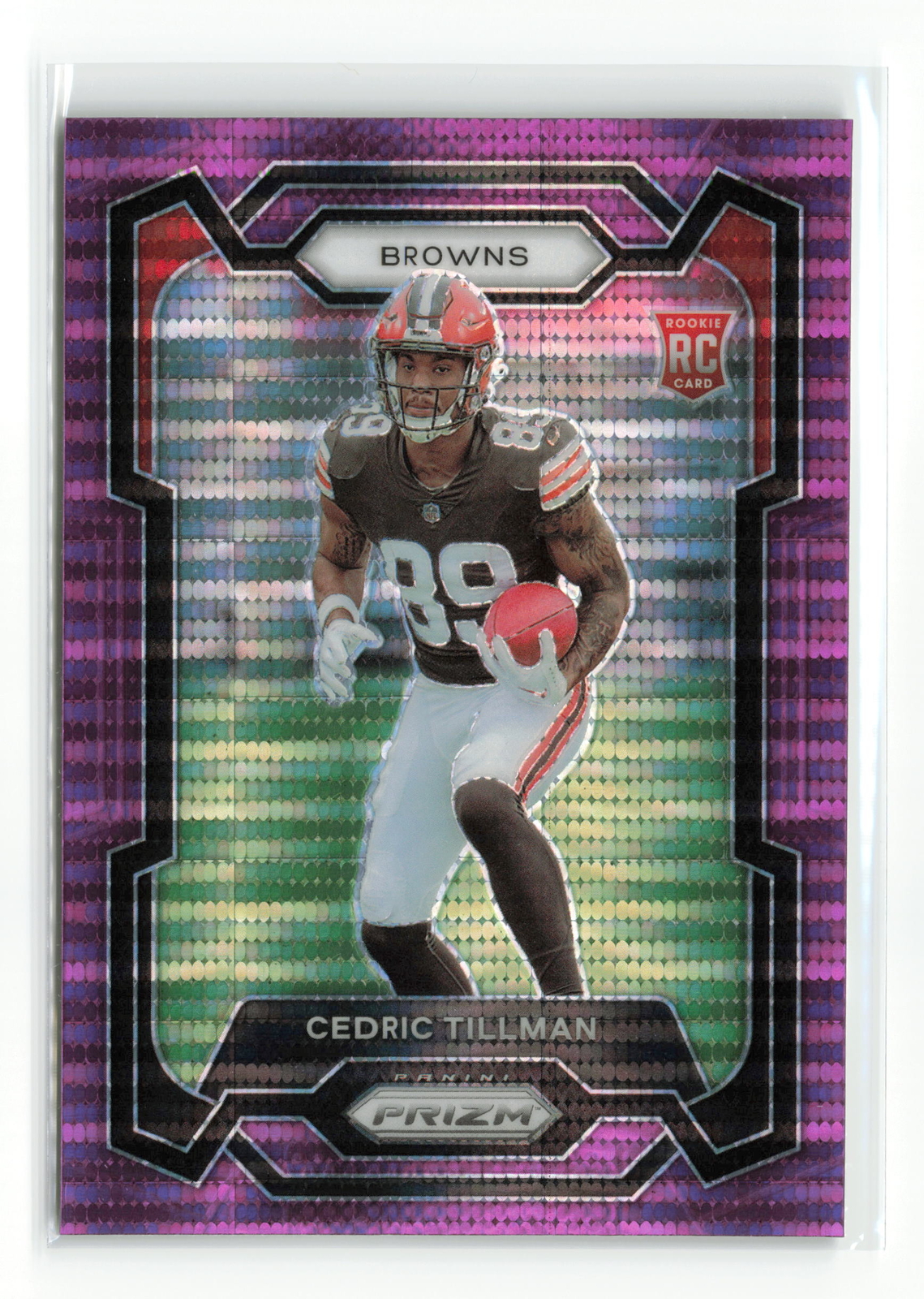 CEDRIC TILLMAN #321 2023 PANINI PRIZM BROWNS RC PURPLE PULSAR