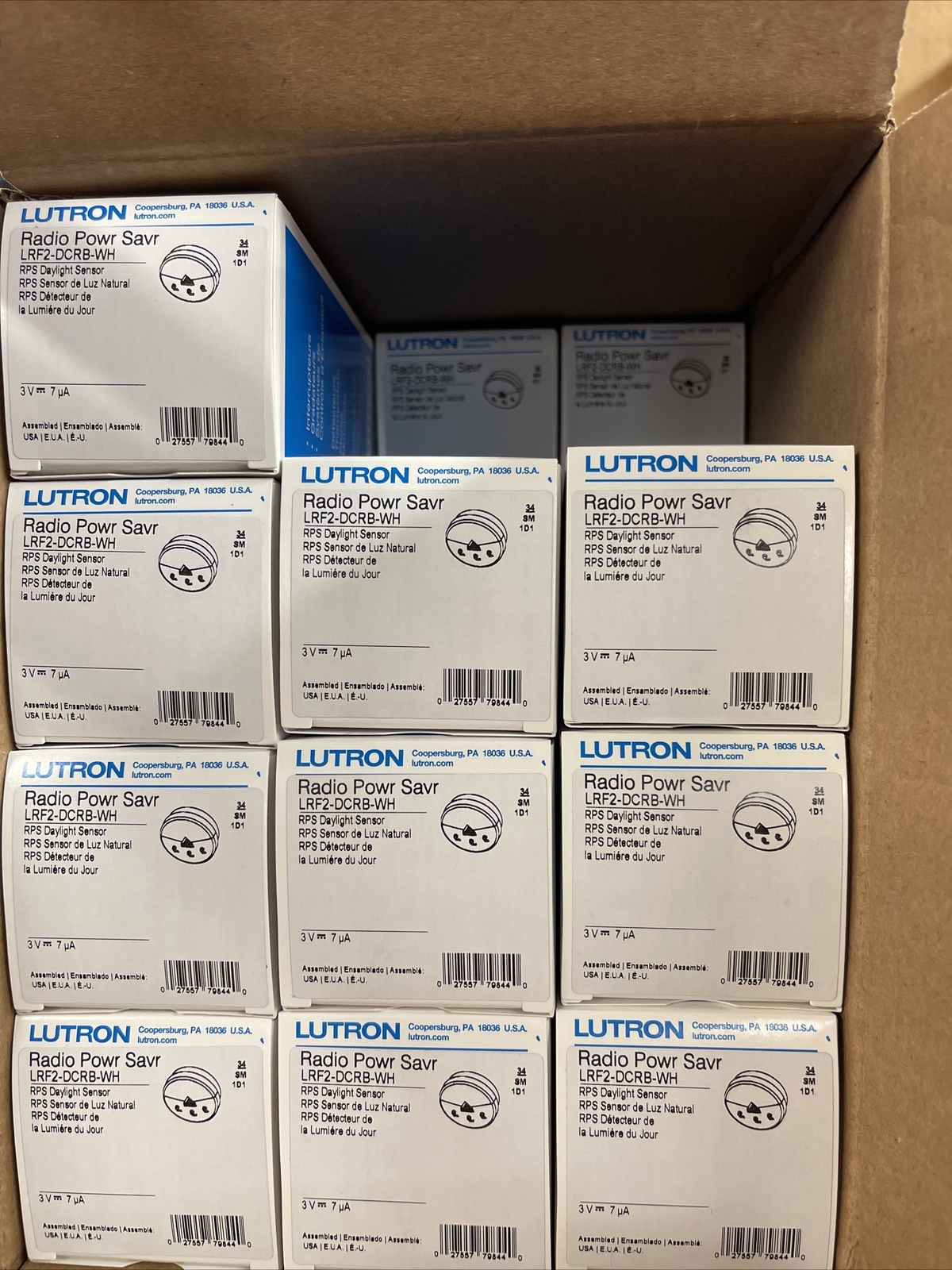 LUTRON LRF2-DCRB-WH Radio Power Savr Wireless Ceiling Daylight Sensor ...