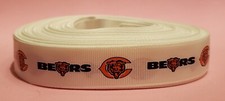 20 Yards Chicago Bears 1" Grosgrain Polyester Ribbon Illinois Football