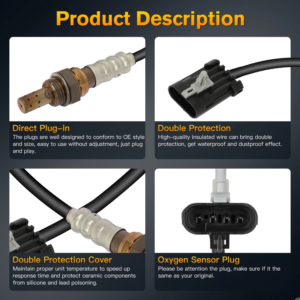 4x Oxygen o2 Sensor + Mass Airflow Sensor For Honda Passport EX 3.2L 1998-2001 - Image 2 of 4