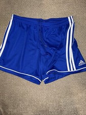 Boys Adidas Blue Soccer Shorts medium