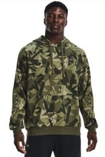 NEW MEN  S S UNDER ARMOUR 1373615 390 USA FREEDOM RIVAL GREEN FLEECE AMP HOODIE