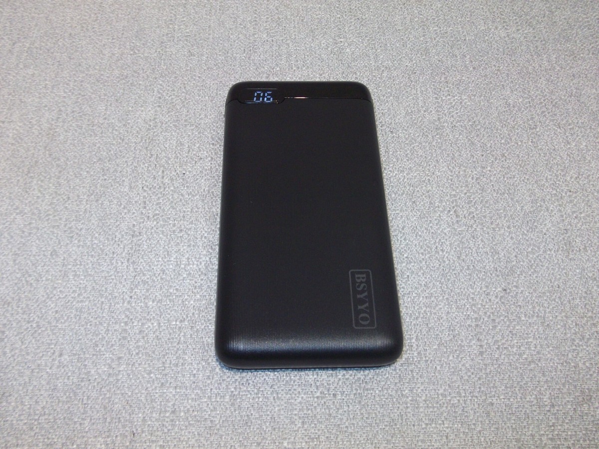 BSYYO Portable Charger 10000mAh LED Display Power Bank Black UK