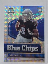 2021 Panini Mosaic Football Kyle Pitts Blue Chips Mosaic Prizm RC