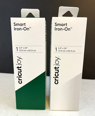 Lot Of 2 ~ Cricut Joy Smart Iron-On ~ Matte Mat ~ Kelly & White ~ Crafts ~ New