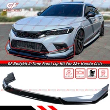 For 2022-2024 Honda Civic GF Bodykit Sonic Gray Pearl Black Front Bumper Lip Kit
