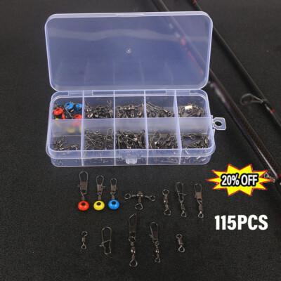 Fishing Swivels Kit - Variety of High Strength Swivels for Bass Trout Saltwater