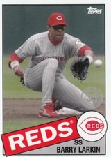 BARRY LARKIN TOPPS MINI ON DEMAND 1985 INSERT REDS #13 2020 20 35TH ANNIVERSARY