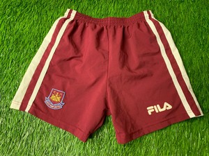 West Ham United England 2000 2001 Football Shorts Training Fila Original Young Ebay