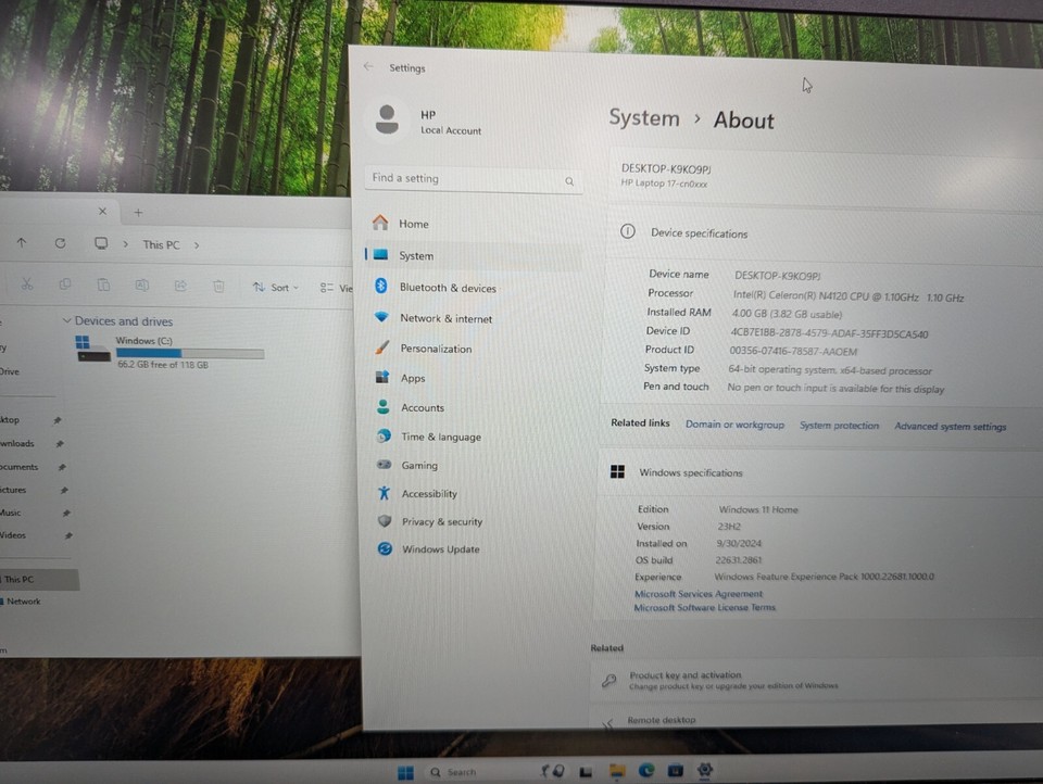 HP 17.3 Inch 17cn0615ds FHD Laptop Intel Celeron N4120 4GB DDR4 RAM