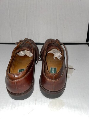 Cole Haan Pebbled Leather Brown Split Apron Toe Oxford Shoes  display picture 1