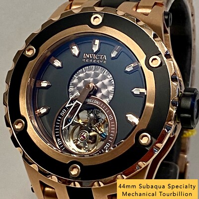 44mm TOURBILLON | Black/Rosetone Bracelet | SUBAQUA SPECIALTY