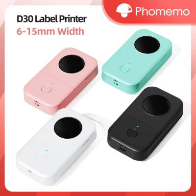 Tragbar D30 Bluetooth Etikettendrucker Labeldrucker Etikette Beschriftungsgerät