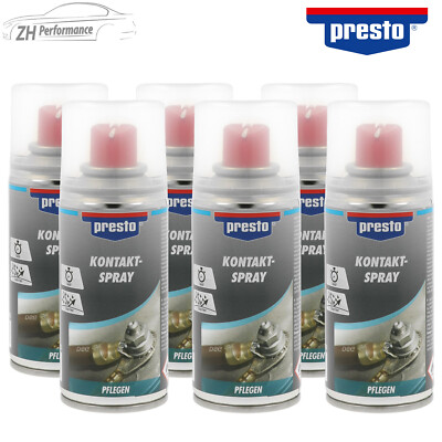 6x presto Kontaktspray Kontaktreiniger Elektrospray 150 ml