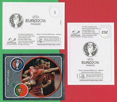 Panini : UEFA Euro 2016 France · Album Stickers 1-232