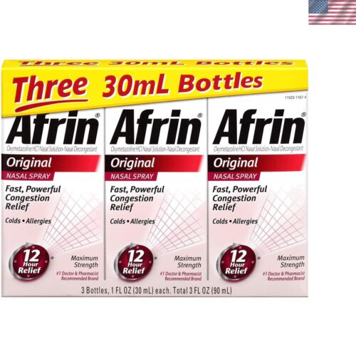Convenient Original Nasal Spray 3 Count - Instant Relief for Colds & Allergies