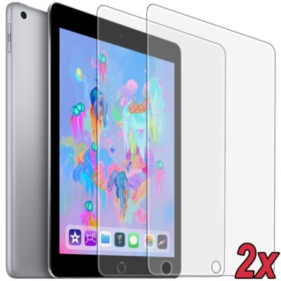 2x 9H Hartglas Panzerfolie iPad 6 2018 9.7 /iPad 5 2017 Schutzglas Full-Screen 