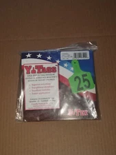 Y-Tex One Piece System Cattle Cow Tags LSR 1-25 GREEN