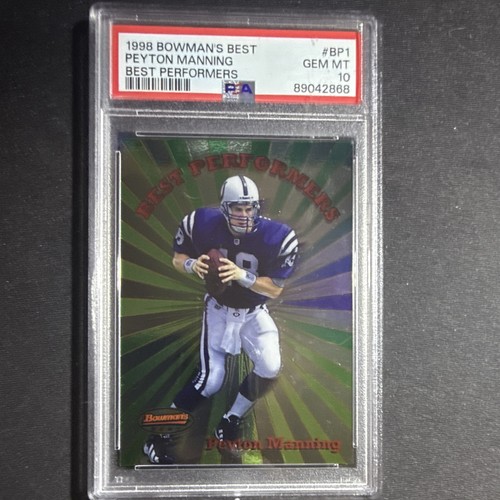 1998 Bowman's Best Peyton Manning Best Performers Rookie Insert BP1 PSA 10