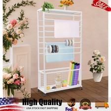 Mobile Scarf Rack Tie Hangers Organizer Belt Display Stand W/ 4 Wheels For Home