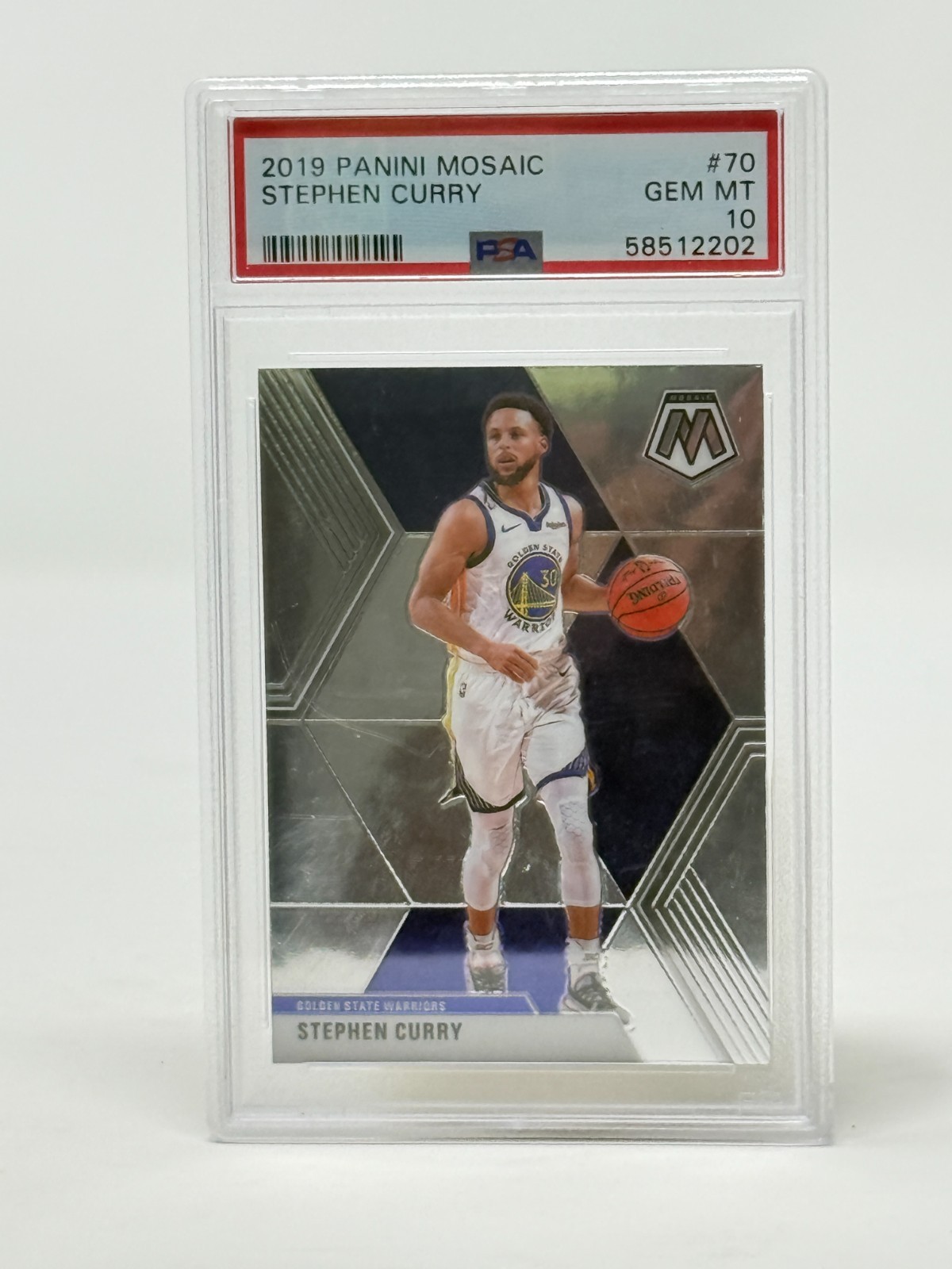 2019-20 Panini Mosaic Silver Prizm #70 Stephen Curry PSA 10 GEM MINT