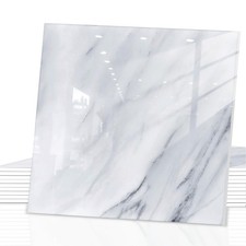 Peel and Stick Backsplash Tiles, 10pcs 12"x12" White Marble Wall Tiles, PVC S...