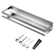 Wall Mounted Spice Rack Stainless Steel Kitchen Organizer Shelves