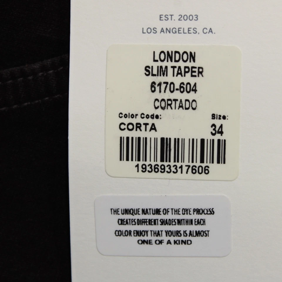 Citizens of Humanity NWT 5 Pocket Jean Cut Pants Size 34 In Solid Brown Cotton - Image 4 of 4