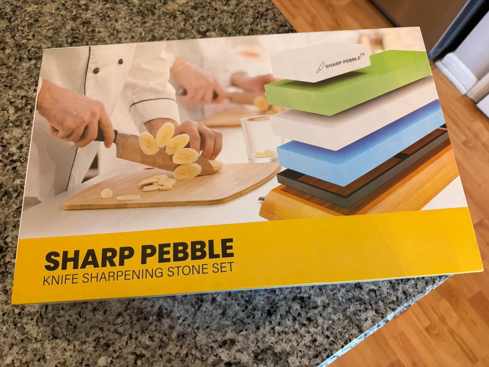 Sharp Pebble Knife Sharpening Stone Set 400/1000 6000 Fast Cutting Large Size