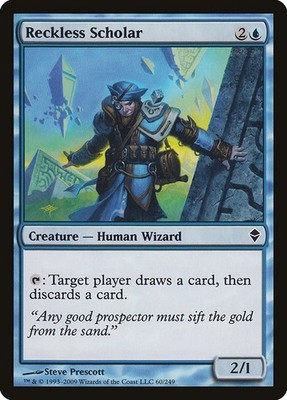 Reckless Scholar NonFoil Zendikar 60 NM MTG