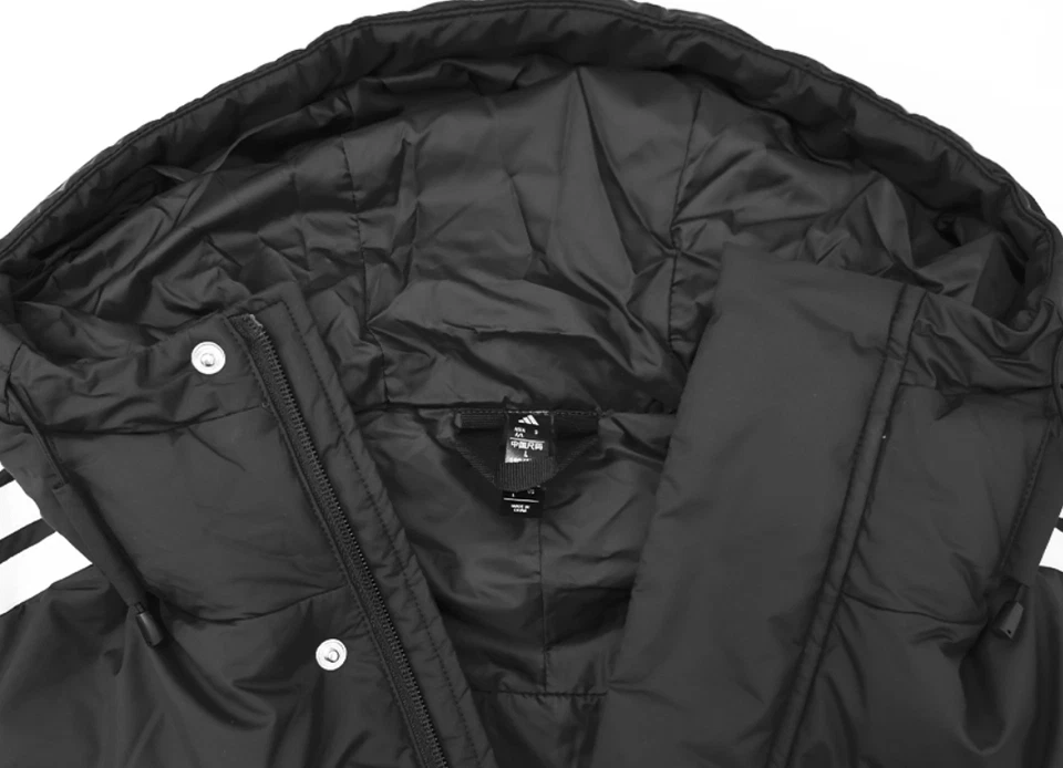 Adidas 3S Long Down Coat Men's Sports Padded Jacket Winter Top AsiaFit JZ8731 - Image 3 of 4