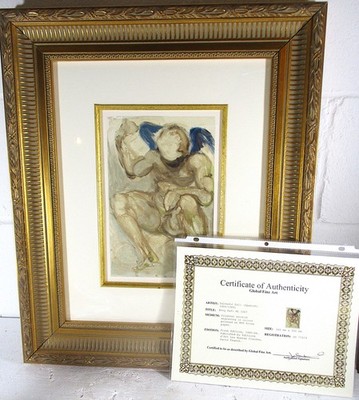 SALVADOR DALI  IMAGE, ENVY, FIRST EDITION'' 1960-64, GOLD FRAME W/COA