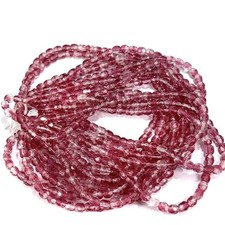 French Fuchsia 2-tone Czech Fire Polished Round Faceted Glass Beads 4mm 600pcs
